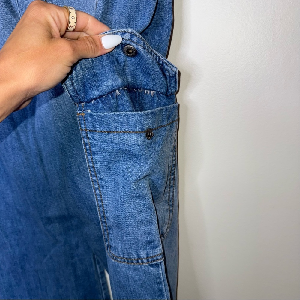 🖤Fashion Nova Blue Wide Leg Cargo Jeans - Picture 8 of 8